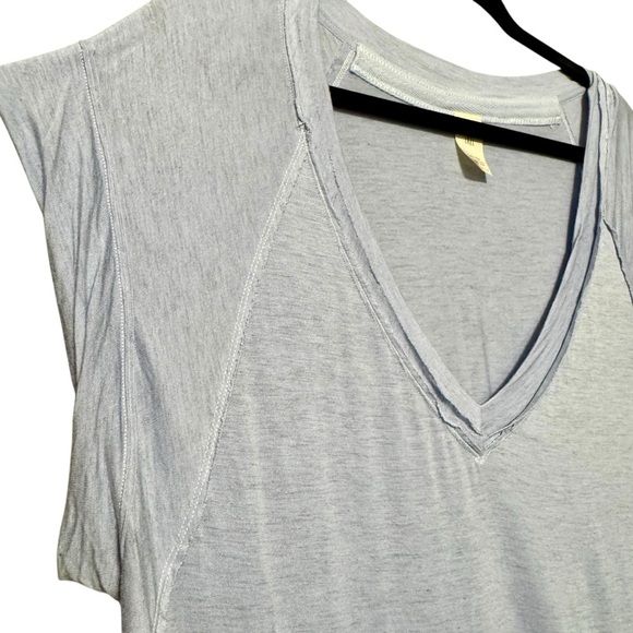 Free People | We The Free Under The Sun Oversized Light Blue Super Soft Boho Tee - Picture 5 of 12